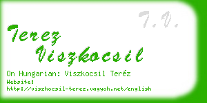 terez viszkocsil business card